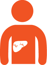 Orange Person with Liver Icon