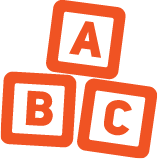 Orange A, B, and C Blocks Icon